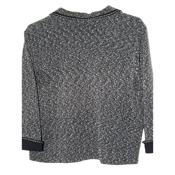 T & Company Jackets & Coats 2X Textured Zip Front Floral Embroidery Stretch - Picture 2 of 16